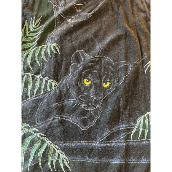 Vintage Kittens J Carr Puma Big Graphic Plants Black Shirt OSFA 80s/90s‎ - Picture 2 of 12